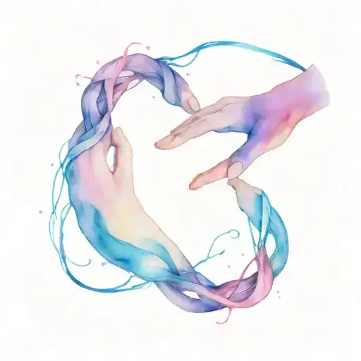 pinky promise intertwined tattoo design idea