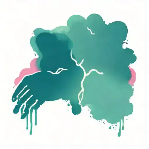 pinky promise intertwined hearts tattoo design idea