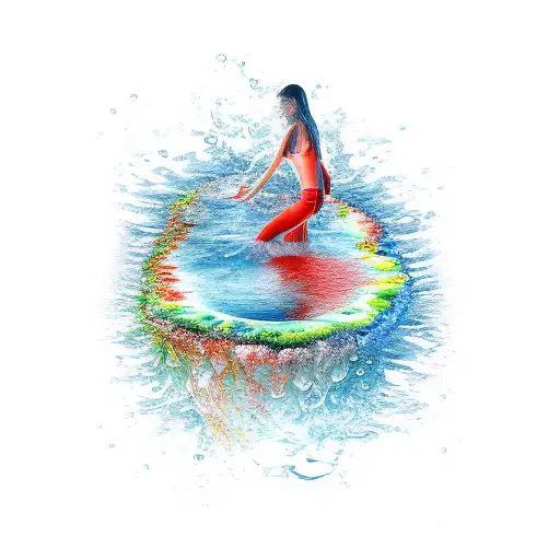 water as a philosophy. Changing, flowing, giving life and destructice at the same time. The formlessness of water, tattoo design idea