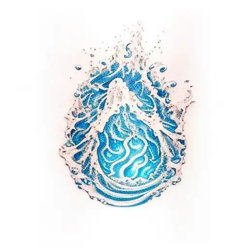 water as a philosophy. Changing, flowing, giving life and destructice at the same time. The formlessness of water, tattoo design idea