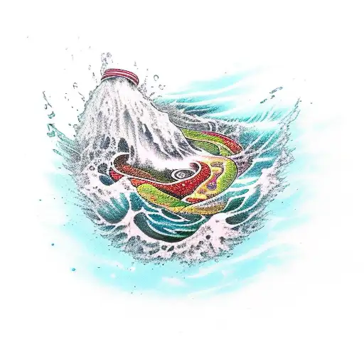 water as a philosophy. Changing, flowing, giving life and destructice at the same time. The formlessness of water, tattoo design idea