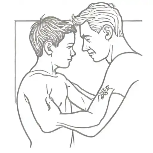 dad and son matching tattoos tattoo design idea