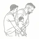 dad and son matching tattoos tattoo design idea