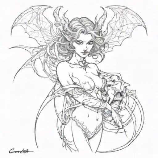 succubus mark tied like tattoo design idea