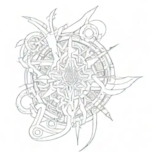y2k tribal reading "exo"  tattoo design idea