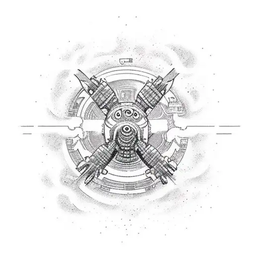 space ship blast off cocaine edm house music  best friends tattoo design idea