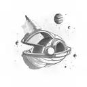 best friends cocaine edm space travel tattoo design idea