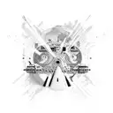 best friends cocaine edm space travel tattoo design idea