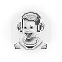 A pixel art portrait of your son with a circuit board background representing your IT engineer occupation tattoo design idea