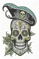 Monster energy mango loco energy drink day of the dead  tattoo design idea
