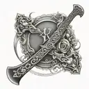 leon frame ax tattoo design idea