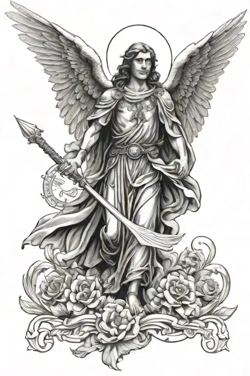 Saint Raphael the Archangel  tattoo design idea