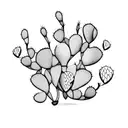 prickly pear cactus tattoo design idea