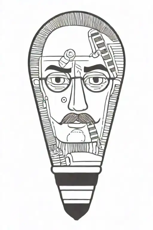 Barber's pole tattoo design idea