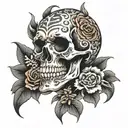 skull tattoo design idea