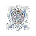 wave heart celtic  tattoo design idea