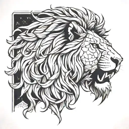 aslan tattoo design idea