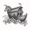 noah's ark themed tattoo tattoo design idea