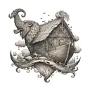 noah's ark themed tattoo tattoo design idea