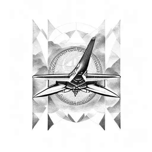 boeing 747 & concorde tattoo design idea