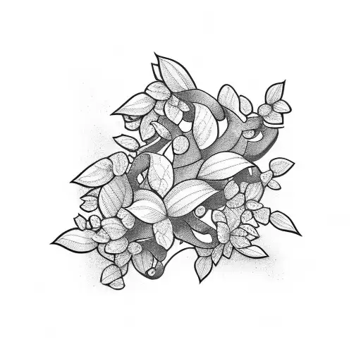 blackberry vine that curves around the forearm tattoo design idea