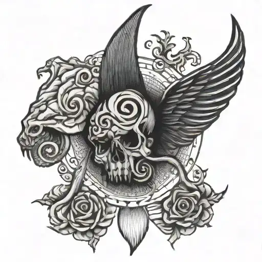 Deftones album cover reimagined as a tattoo tattoo design idea