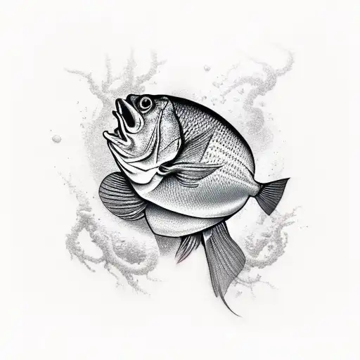 Fish Pale ale can tattoo design idea