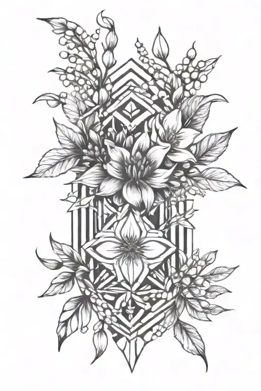 floral bracelet tattoo with pussy willows tattoo design idea