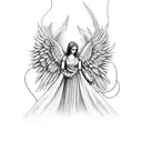 biblically accurate angel tattoo design idea