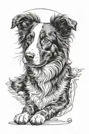 border Collie Child  tattoo design idea