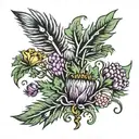 Scottish thistle, Irish shamrock, French flour de lys, Polish eagle tattoo design idea