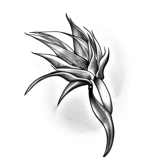Bird of Paradise tattoo design idea