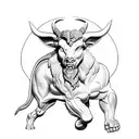 theseus and the Minotaur tattoo design idea