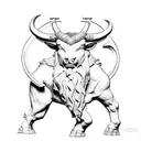 theseus and the Minotaur tattoo design idea