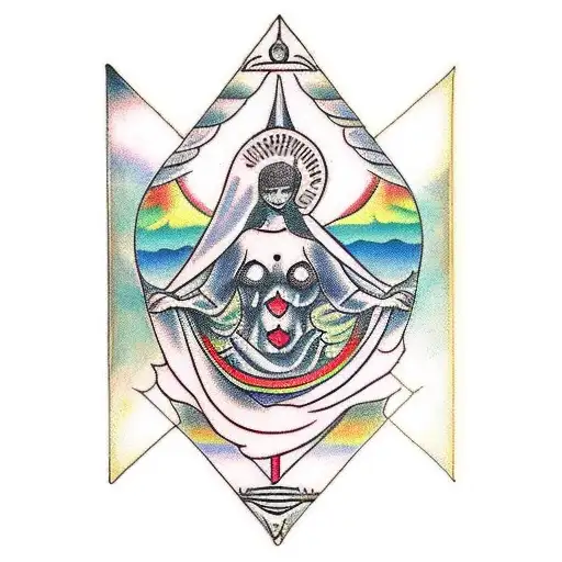 tarot, the high priestess, holy, spiritual  tattoo design idea