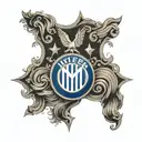 1908 inter milan logo tattoo design idea
