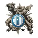 1908 inter milan logo tattoo design idea
