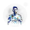 Messi with a Real Madrid Jersey tattoo design idea