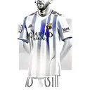 Messi with a Real Madrid Jersey tattoo design idea