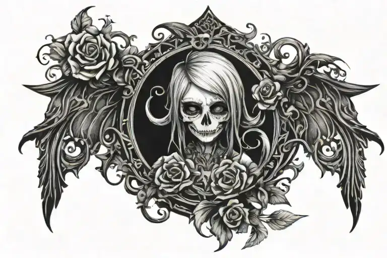 emo gothic   tattoo design idea