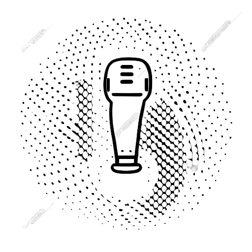 A microphone and a magnifying glass combined tattoo design idea