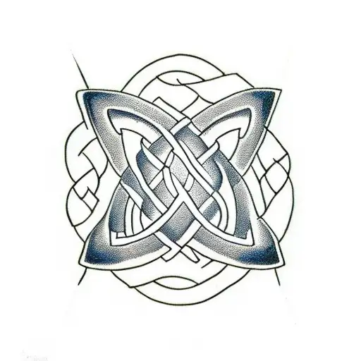 Celtic Knot with snakes tattoo design idea