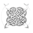 Celtic Knot with snakes tattoo design idea