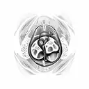 A kidney bean inside of ice cube tattoo design idea