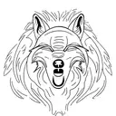 crying wolf tattoo design idea