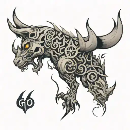 666 tattoo design idea