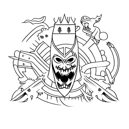 espada de são jorge tattoo design idea