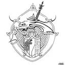 espada de são jorge tattoo design idea