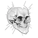 Bearded skull  tattoo design idea