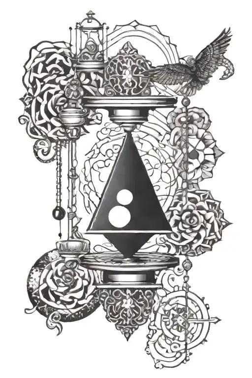 Balance and truth  tattoo design idea